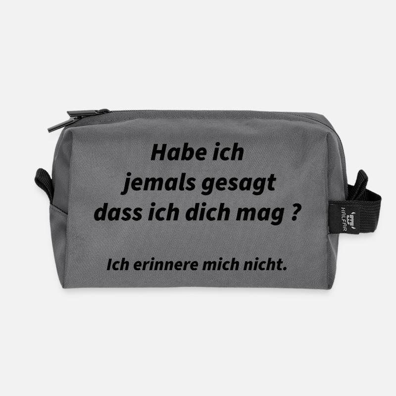 Mag ich dich? Nein - Recycelte Kulturtasche - Anthrazit