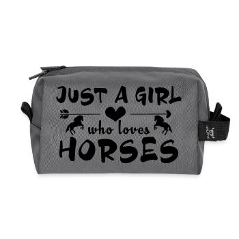 Sport équestre Dressage Saut d’obstacles - Trousse de toilette en tissu recyclé - anthracite - Devant