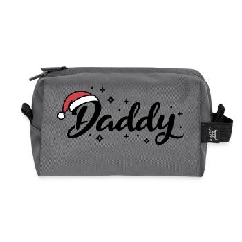 Santa Hat Daddy Dad - Recycled Toiletry Zip Bag - anthracite - Front