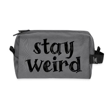 Restez bizarre - Trousse de toilette en tissu recyclé - anthracite - Devant