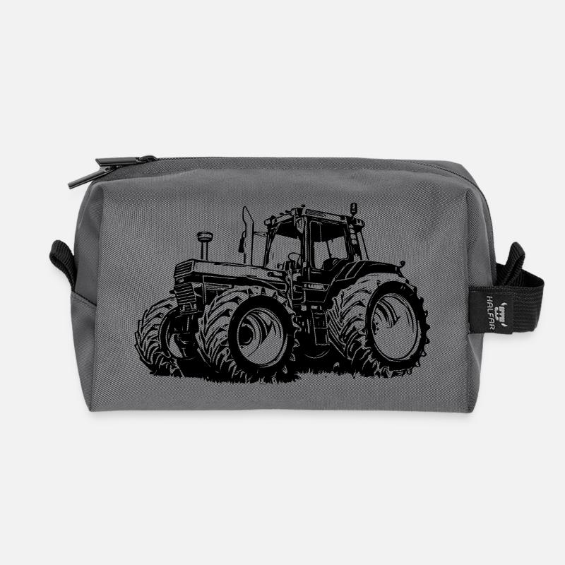 Kraftvolle Traktor-Silhouette - Recycelte Kulturtasche - Anthrazit
