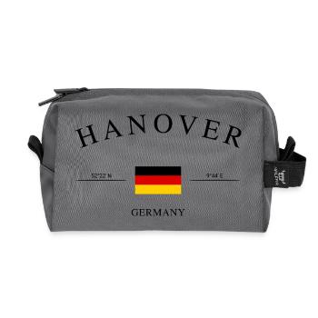 Hanover, Germany – Holiday Souvenir & Gift - Recycled Toiletry Zip Bag - anthracite - Front
