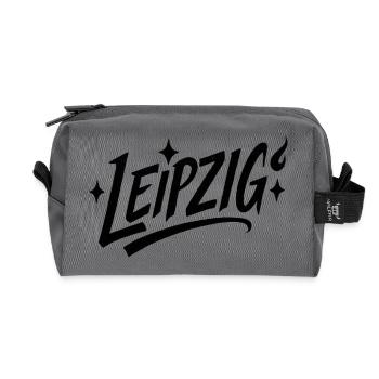 Lettrage étoile de Leipzig - Trousse de toilette en tissu recyclé - anthracite - Devant