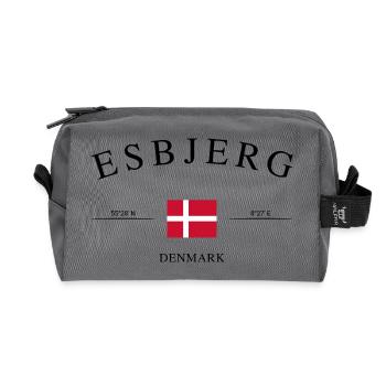 Esbjerg Dänemark – Urlaub Souvenir & Geschenk - Recycelte Kulturtasche - Anthrazit - Vorne