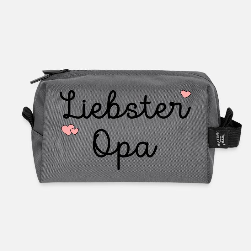 Großvater Liebster Opa - Recycelte Kulturtasche - Anthrazit