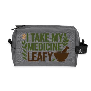 Herbalist I Take My Medicine Leafy Professional  - Recycled Toiletry Zip Bag - anthracite - Front