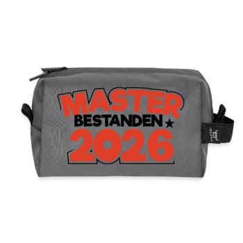 Master 2026 Master's Degree Doctorate Graduation - Recycled Toiletry Zip Bag - anthracite - Front