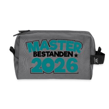 Master 2026 Abschluss Promotion Sponsion - Recycelte Kulturtasche - Anthrazit - Vorne