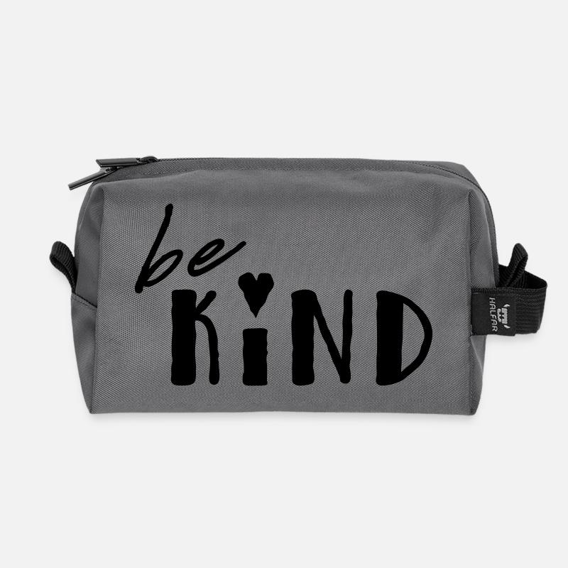 be kind - Recycelte Kulturtasche - Anthrazit