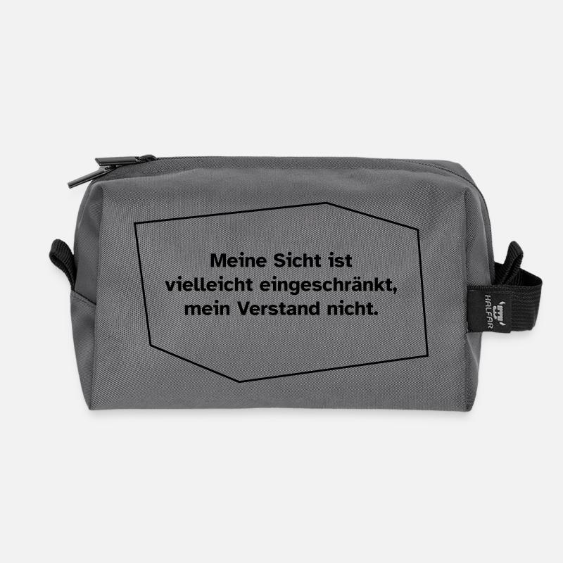 Sicht eingeschränkt, Verstand nicht. - Recycelte Kulturtasche - Anthrazit