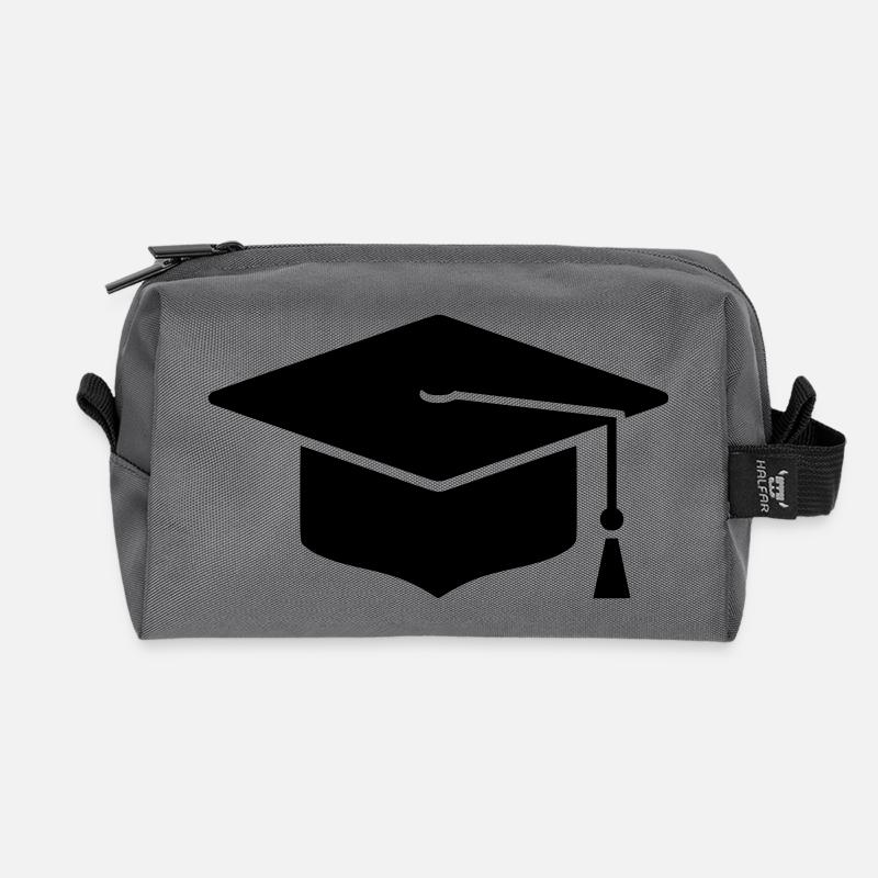 Doktorhut Abschluss Icon - Recycelte Kulturtasche - Anthrazit