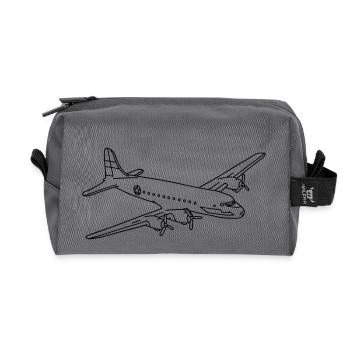 Flugzeug - Recycelte Kulturtasche - Anthrazit - Vorne