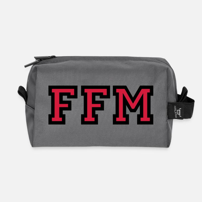 Frankfurt am Main FFM College Style - Recycelte Kulturtasche - Anthrazit
