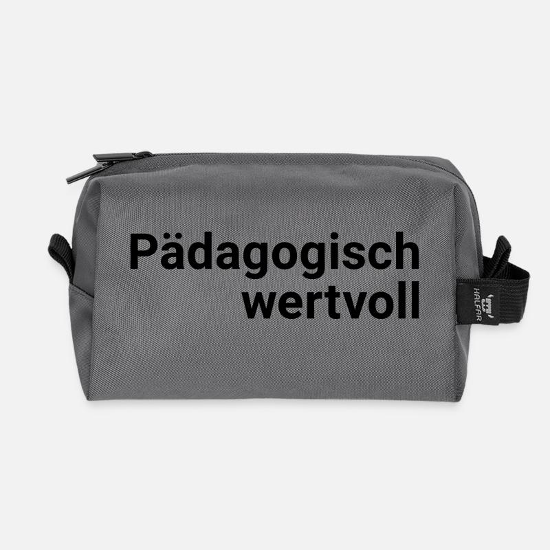 Pädagogisch wertvoll - Recycelte Kulturtasche - Anthrazit