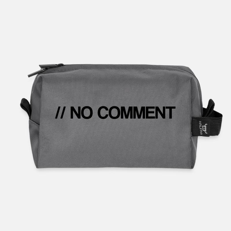 No Comment - Informatique - Commentaire - Coden - Trousse de toilette en tissu recyclé - anthracite