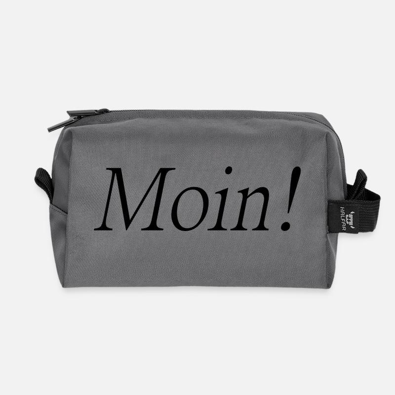 Hello - Recycled Toiletry Zip Bag - anthracite