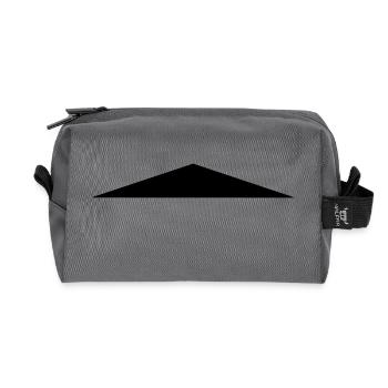 Gleichschenkliges Dreieck // flach - Recycelte Kulturtasche - Anthrazit - Vorne