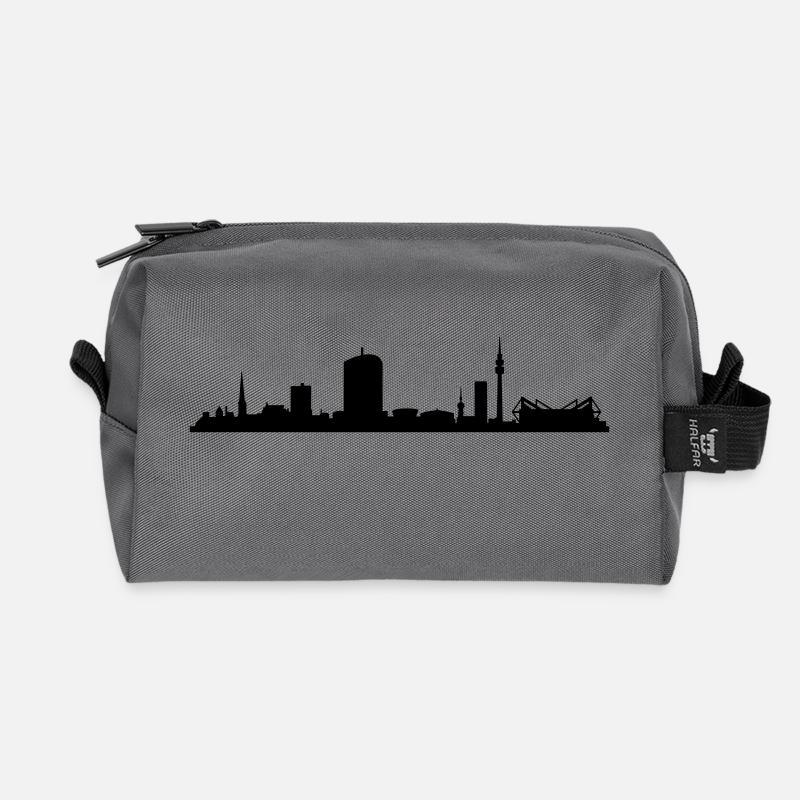 Skyline Dortmund - Recycelte Kulturtasche - Anthrazit