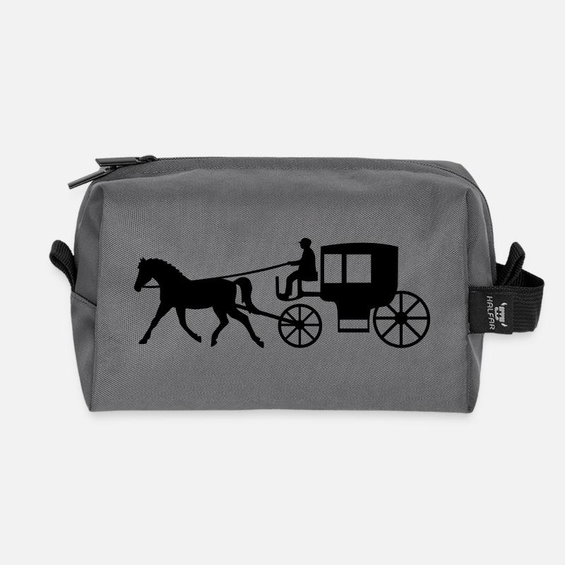 kutsche kutscher transport - Recycelte Kulturtasche - Anthrazit