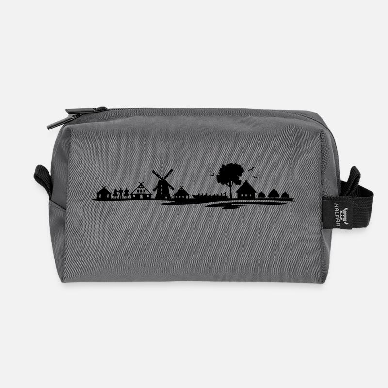 Landschaft - Spreewald - Recycelte Kulturtasche - Anthrazit