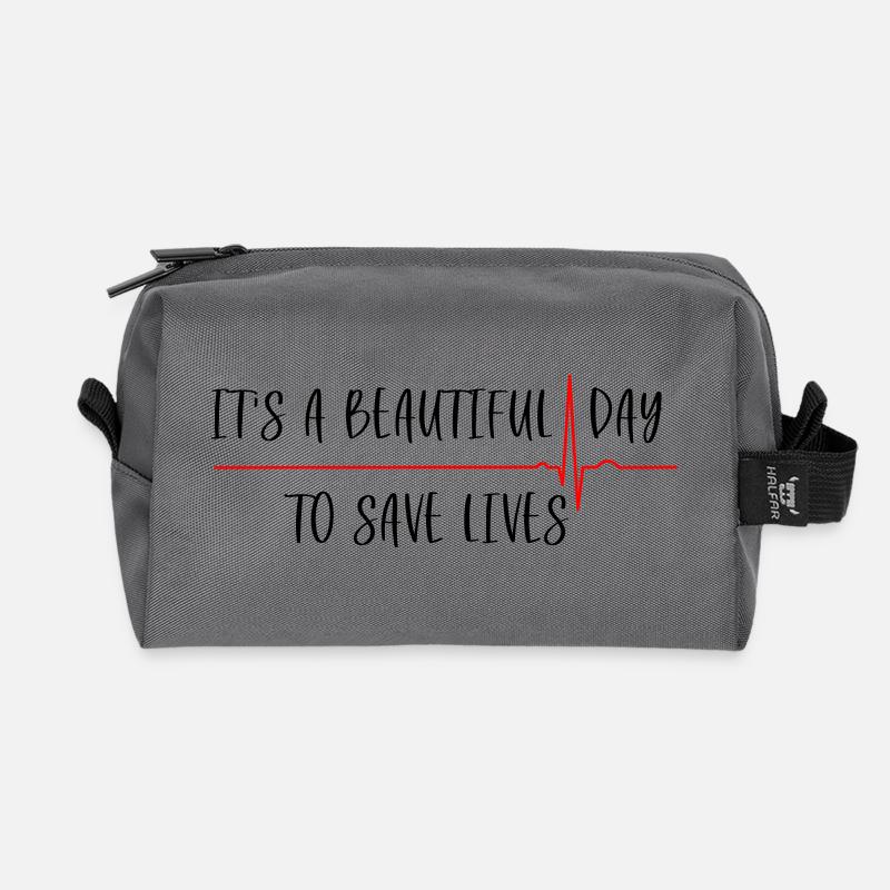 It's a Beautiful Day To Save Lives - Recycelte Kulturtasche - Anthrazit