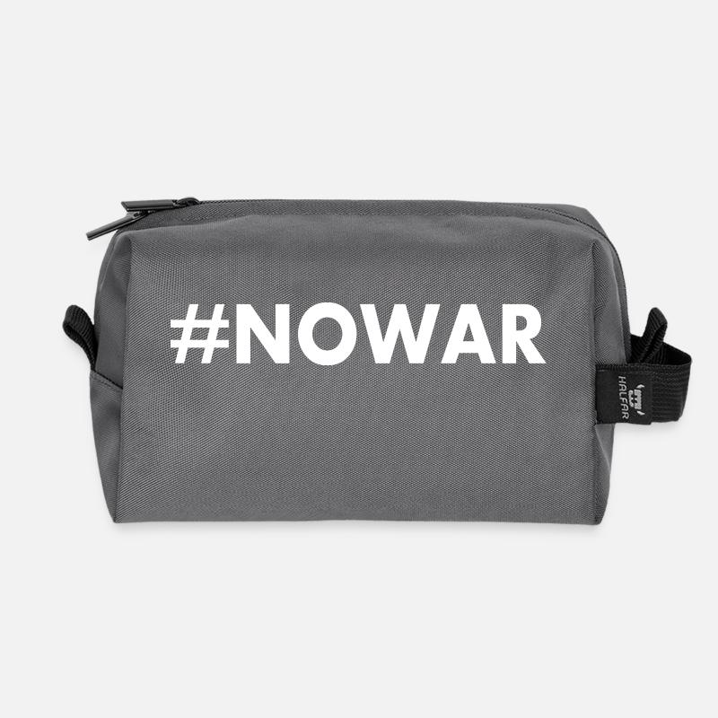 No war - Recycled Toiletry Zip Bag - anthracite