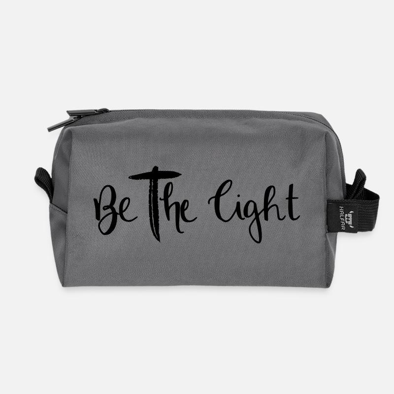 be the light - Recycled Toiletry Zip Bag - anthracite