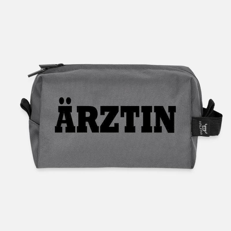 Ärztin - Recycelte Kulturtasche - Anthrazit