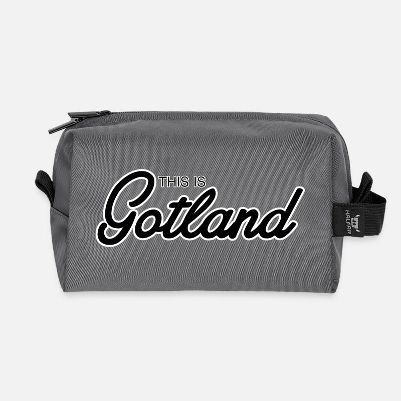 Das ist Gotland - Recycelte Kulturtasche - Anthrazit