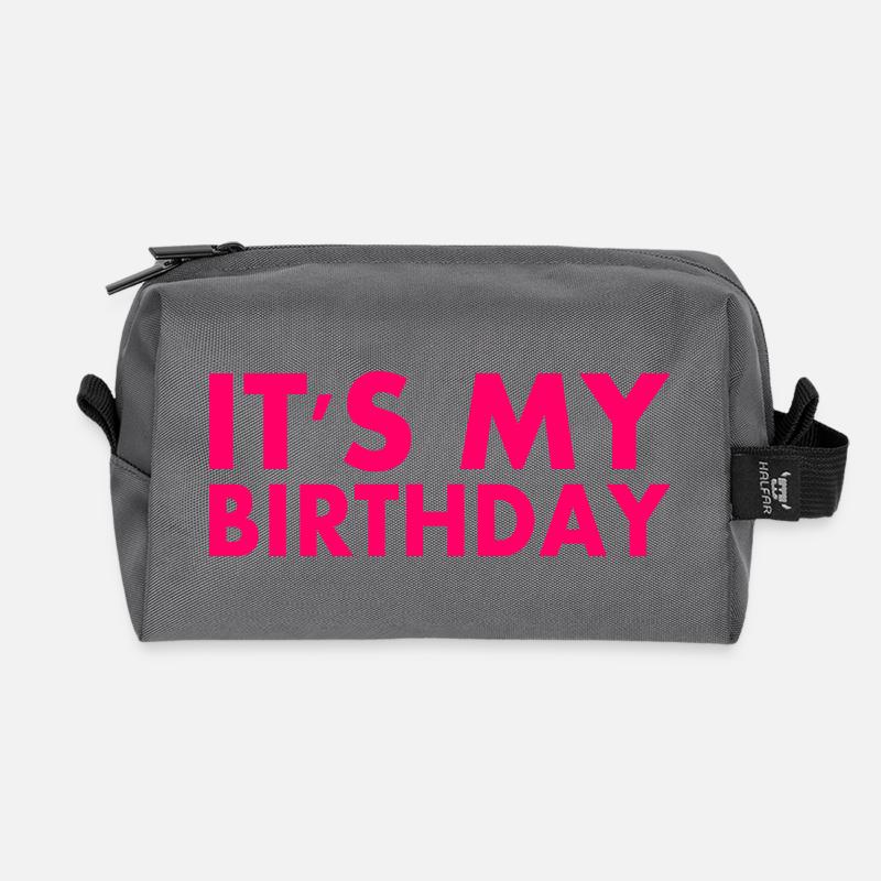 It's my birthday - Recycelte Kulturtasche - Anthrazit