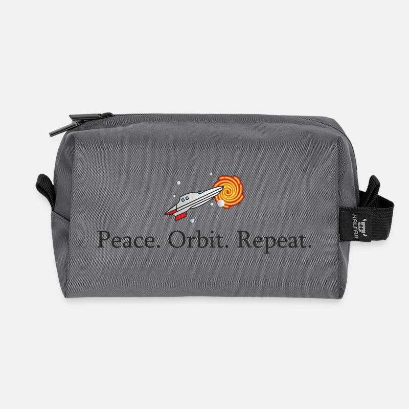 Peace Orbit Wiederholungsrakete - Recycelte Kulturtasche - Anthrazit