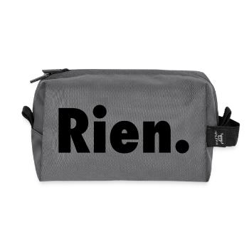 Nichts. Oder fast nichts satirischer Slogan Anti-Slogan - Recycelte Kulturtasche - Anthrazit - Vorne
