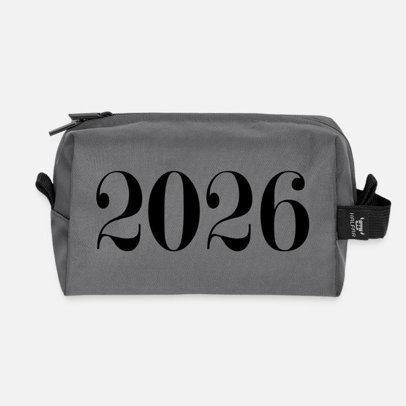 2026 - a new year - Recycled Toiletry Zip Bag - anthracite