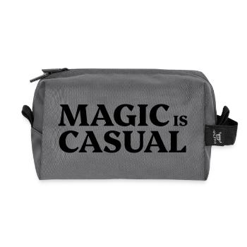 Magic is casual - Recycled Toiletry Zip Bag - anthracite - Front