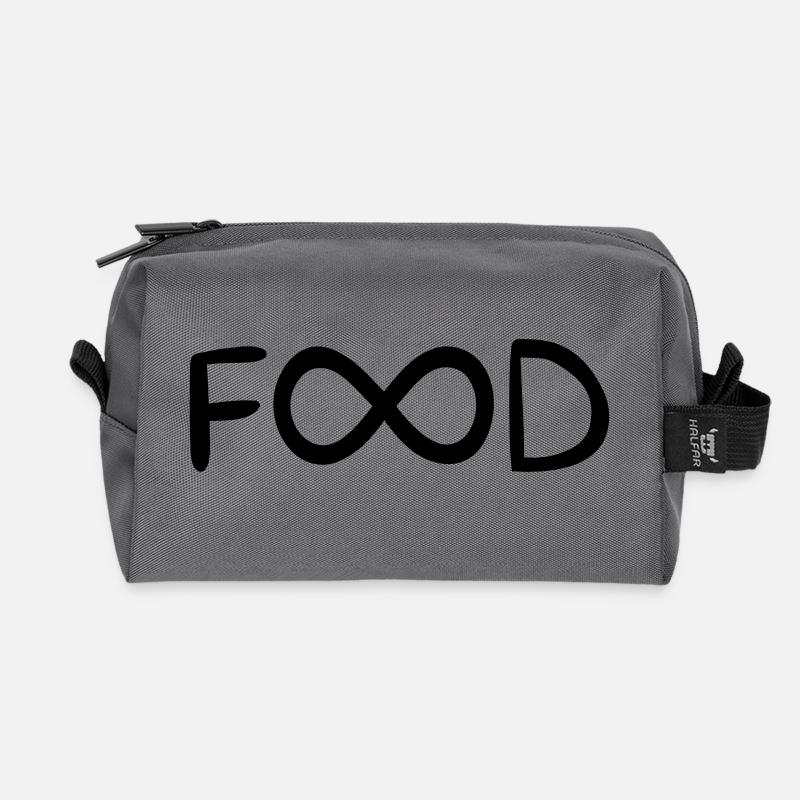 ENDLESS FOOD - Recycled Toiletry Zip Bag - anthracite