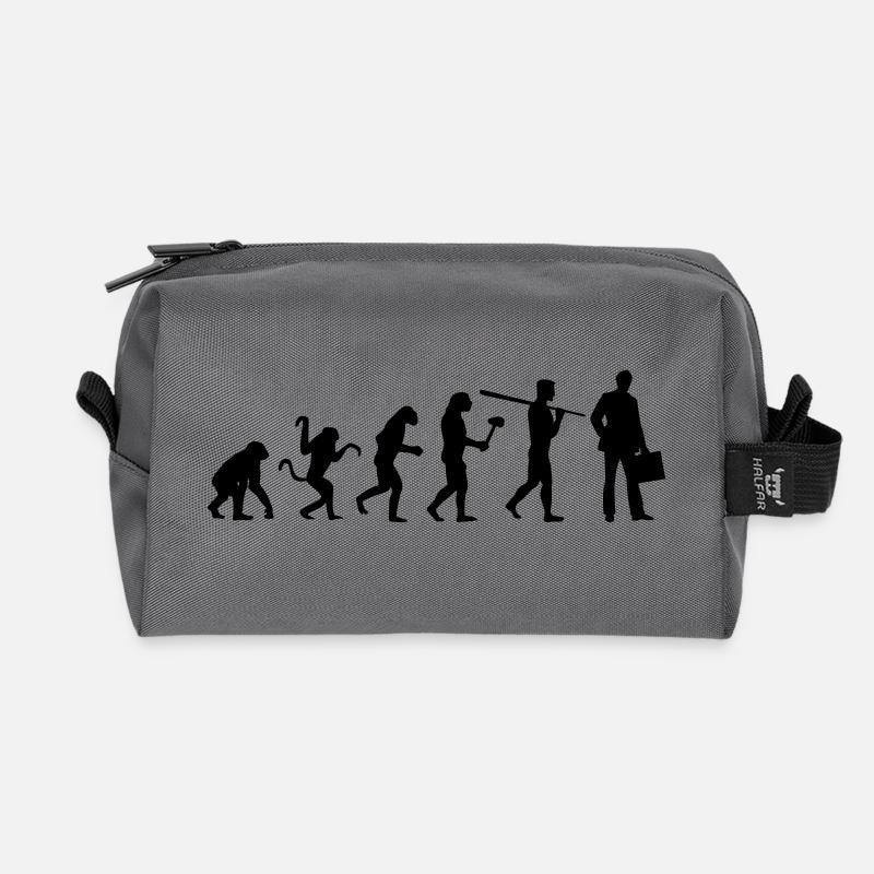 BUSINESS EVOLUTION! - Recycled Toiletry Zip Bag - anthracite