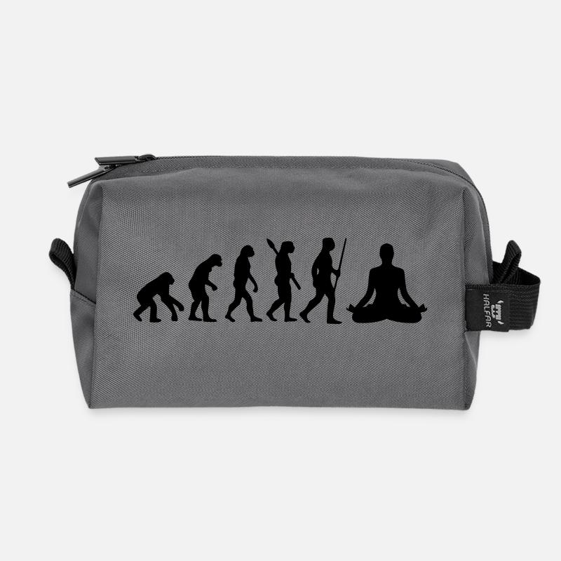 MEDITATION EVOLUTION! - Recycelte Kulturtasche - Anthrazit