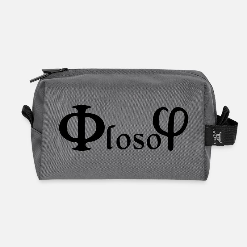 Philosophie / (phi) loso (phi) - Recycelte Kulturtasche - Anthrazit