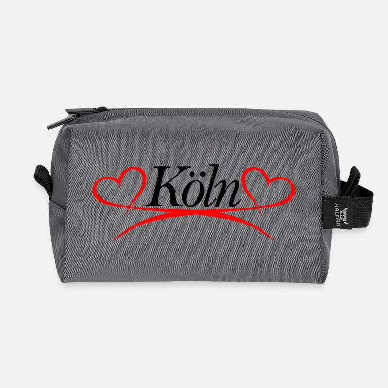 Köln Herz - Recycelte Kulturtasche - Anthrazit
