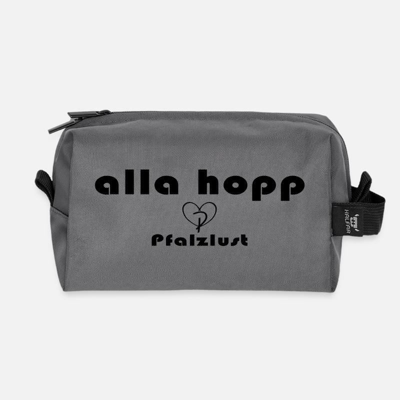 alla hopp - Recycelte Kulturtasche - Anthrazit