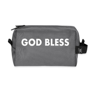 God bless - Trousse de toilette en tissu recyclé - anthracite - Devant