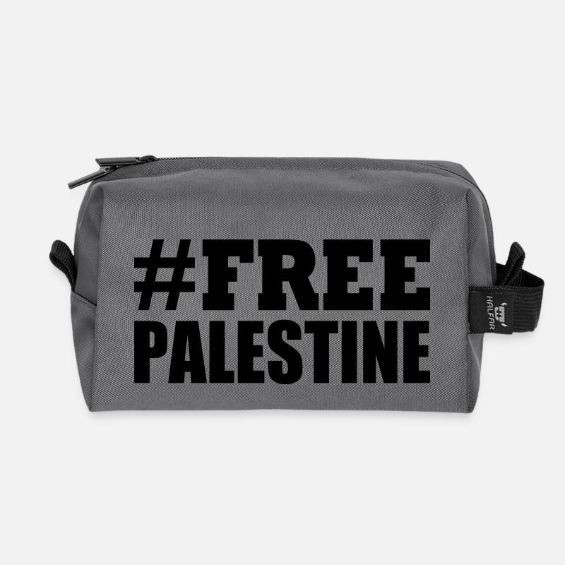 Free palestine - Recycelte Kulturtasche - Anthrazit