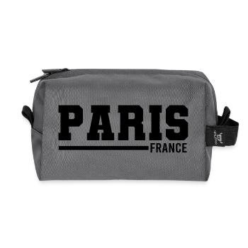 Paris | France - Trousse de toilette en tissu recyclé - anthracite - Devant