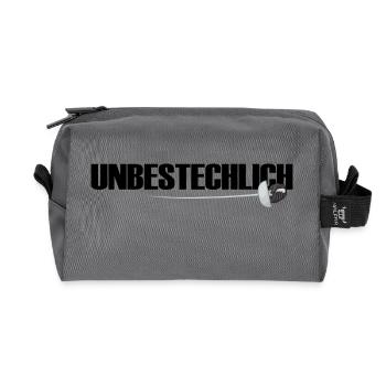 fechten florett degen unbestechlicher Fechter - Recycelte Kulturtasche - Anthrazit - Vorne