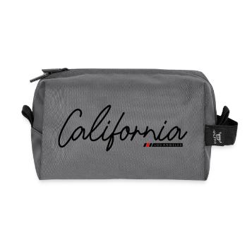 Abstract Natural Landscape Motif - Recycled Toiletry Zip Bag - anthracite - Front
