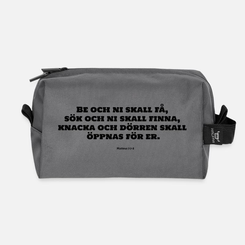 pray - Recycled Toiletry Zip Bag - anthracite