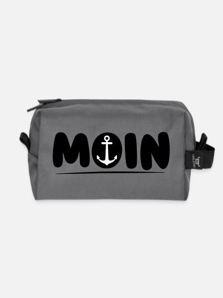 Moin mit Anker - Recycelte Kulturtasche - Anthrazit