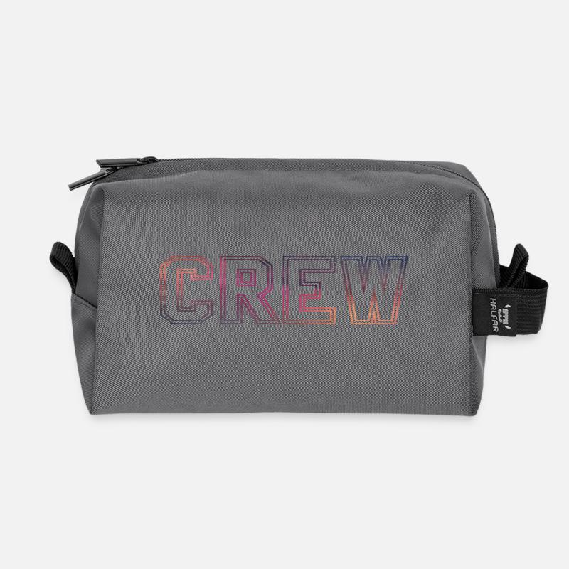 Ich und meine Crew - Recycelte Kulturtasche - Anthrazit