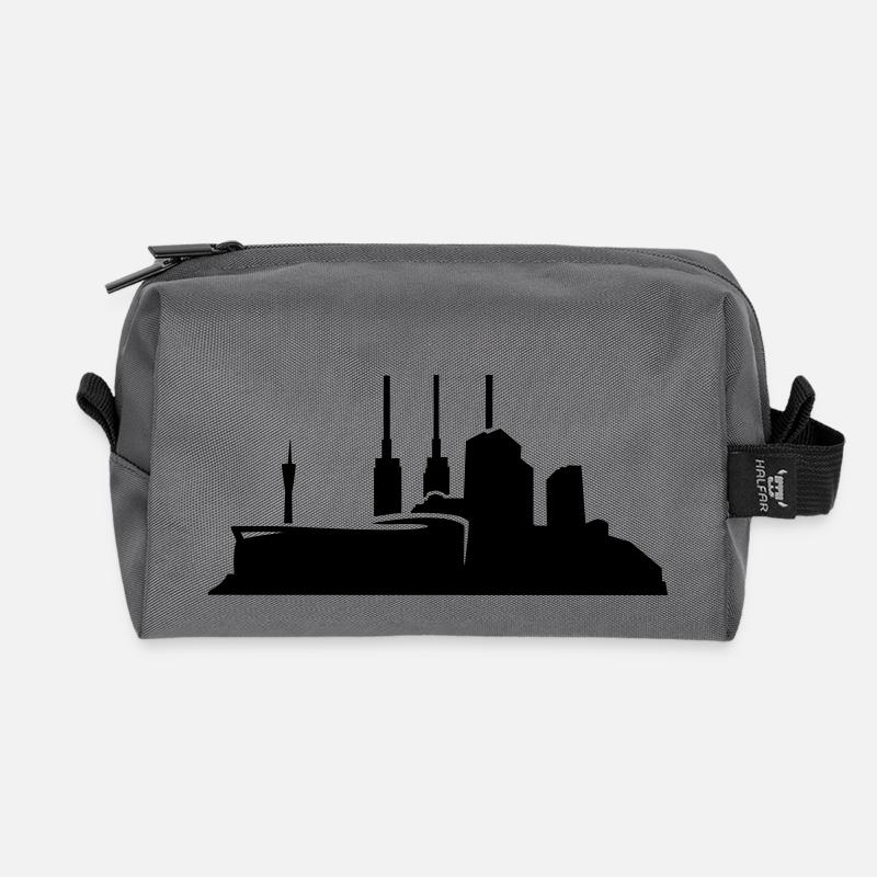 Hannover // Skyline // Silhouette // Skylineshirt - Recycelte Kulturtasche - Anthrazit
