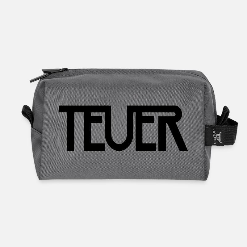 TEUER - Recycelte Kulturtasche - Anthrazit